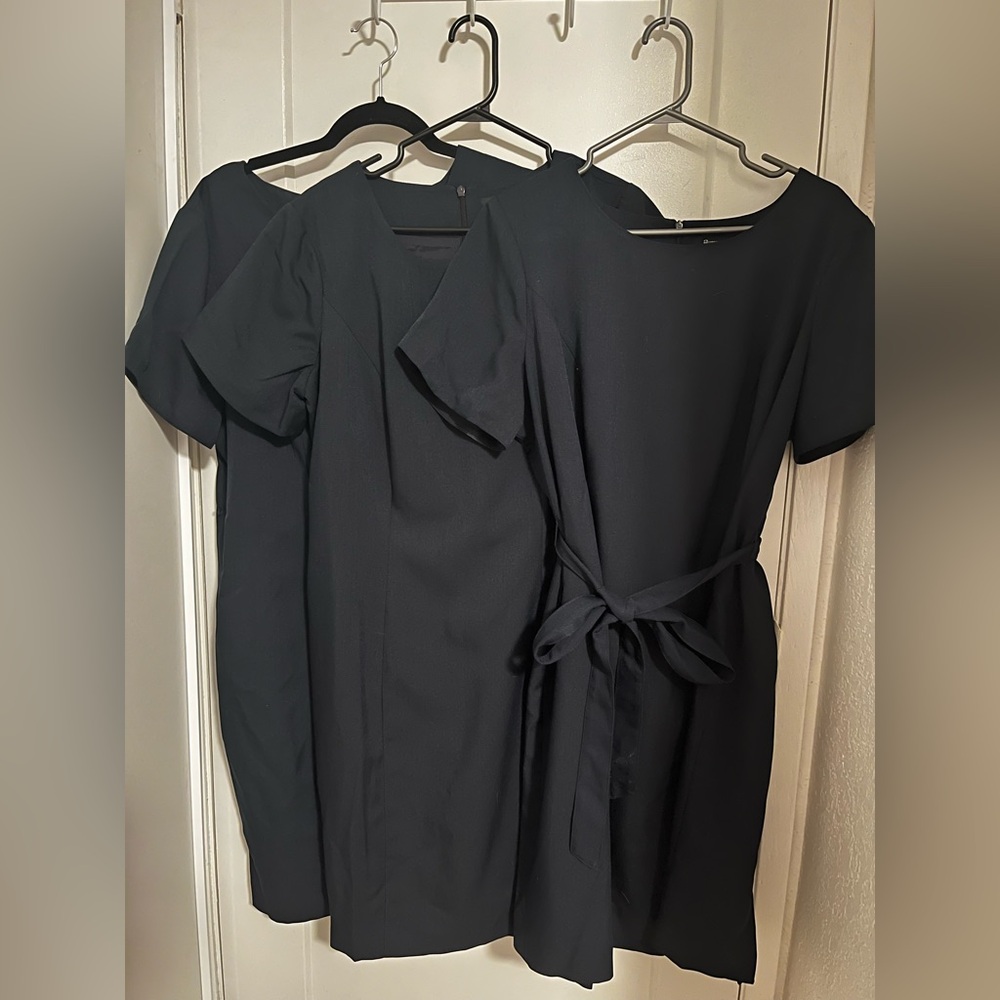 Women’s short sleeve stretch shift dresses bundle of 3